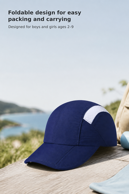 Kids’ Foldable UPF 50+ Baseball Cap, Ages 2–9